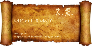 Kürti Rudolf névjegykártya