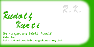 rudolf kurti business card